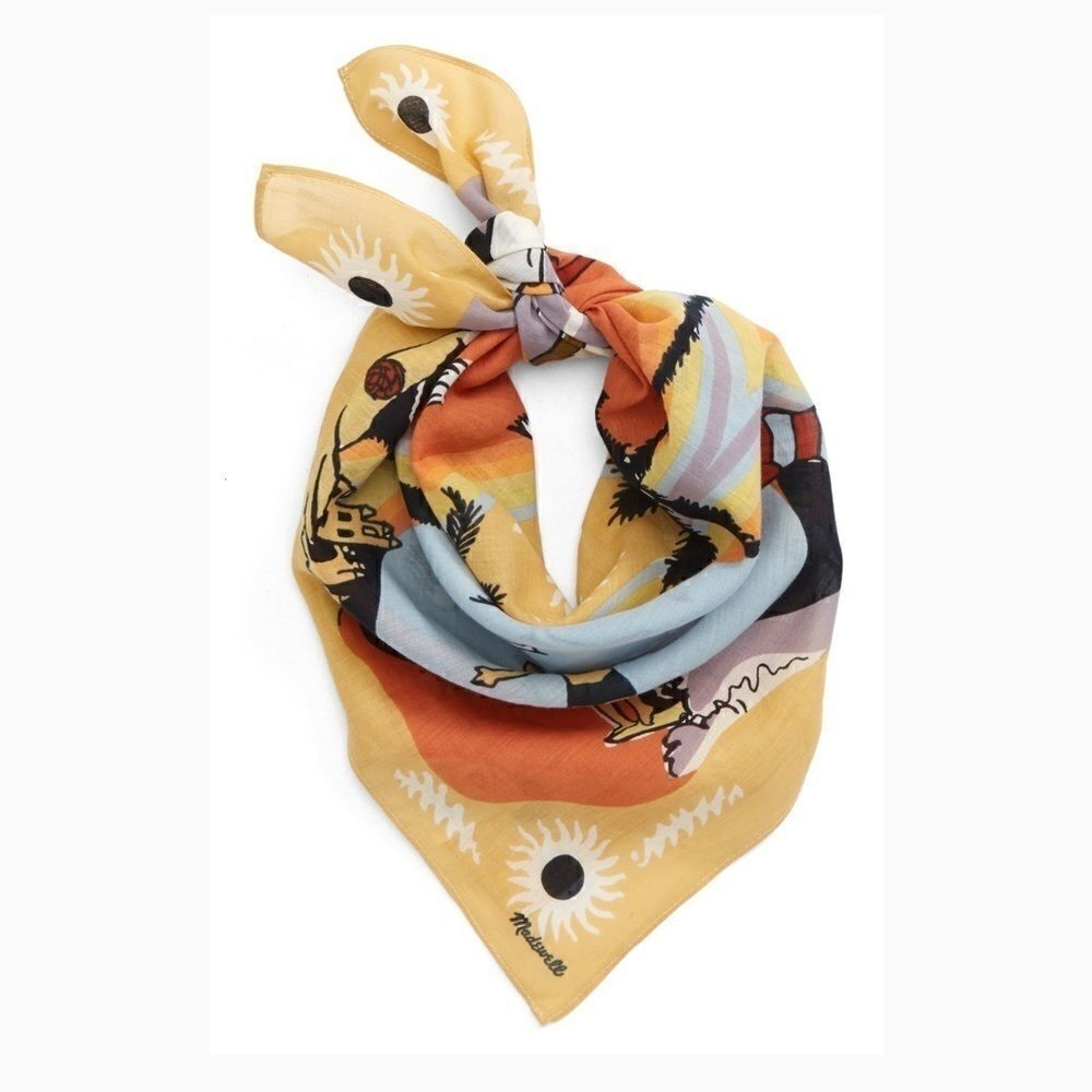 Madewell Autumn Gold Print Organic Cotton Bandana